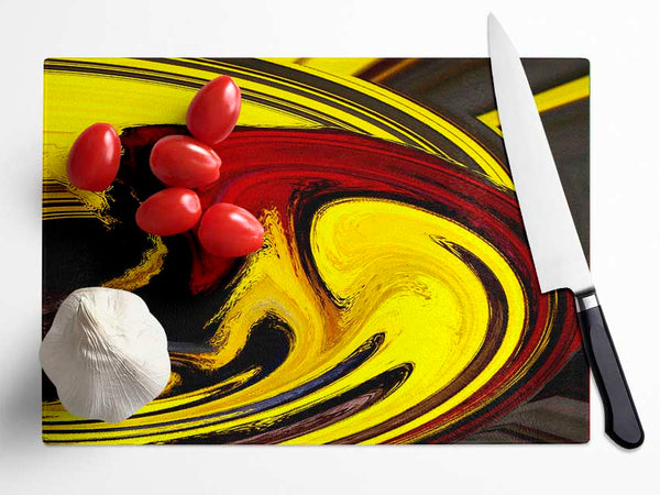 Yellow Energy Glass Chopping Board