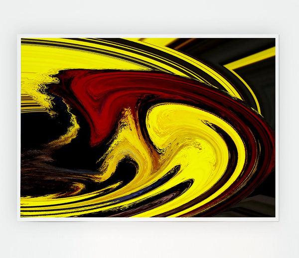 Yellow Energy Print Poster Wall Art