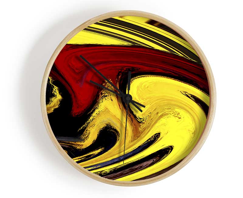 Yellow Energy Clock - Wallart-Direct UK