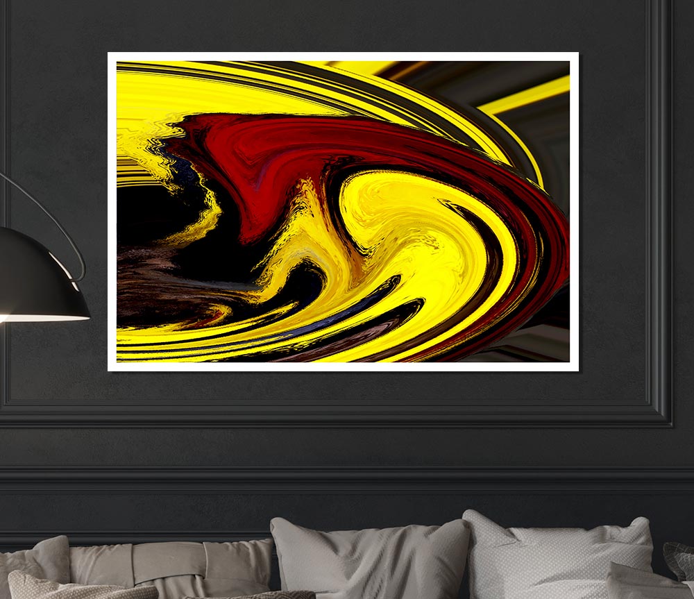 Yellow Energy Print Poster Wall Art