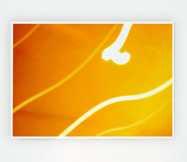 Yellow Flow Print Poster Wall Art