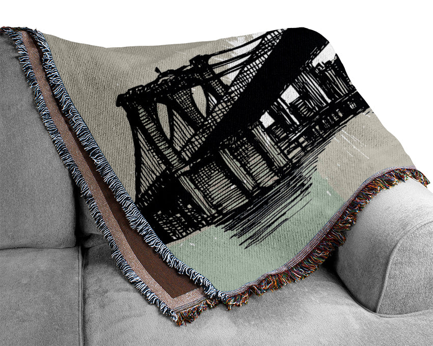 Abstract New York City Woven Blanket