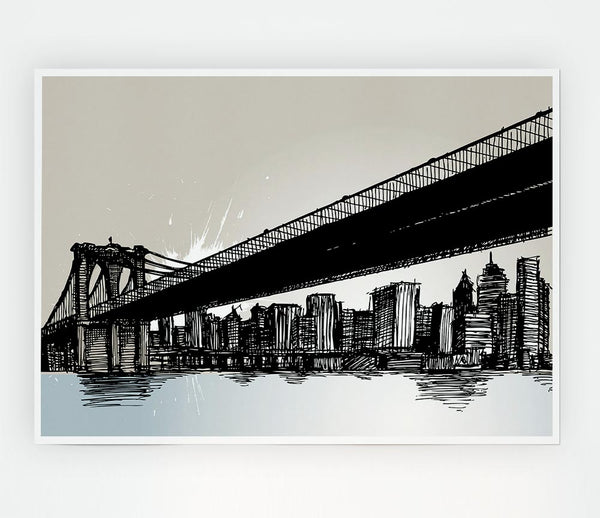 Abstract New York City Print Poster Wall Art