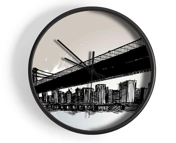 Abstract New York City Clock - Wallart-Direct UK