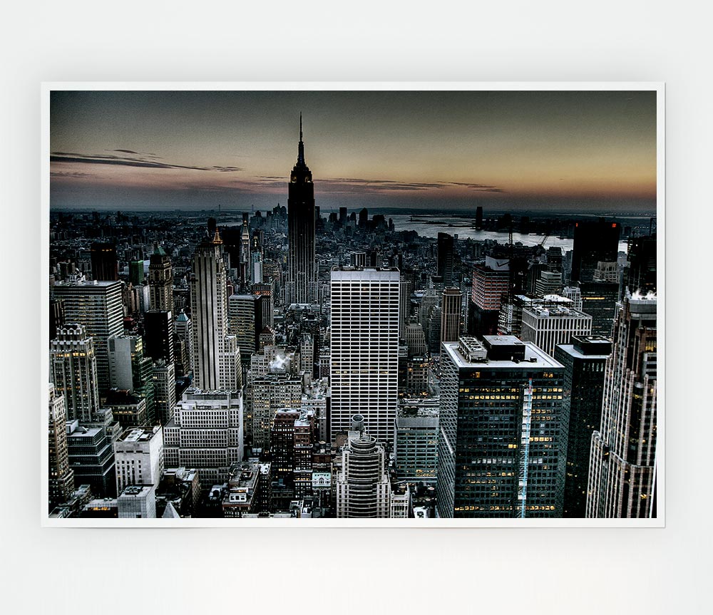 Across New York Print Poster Wall Art