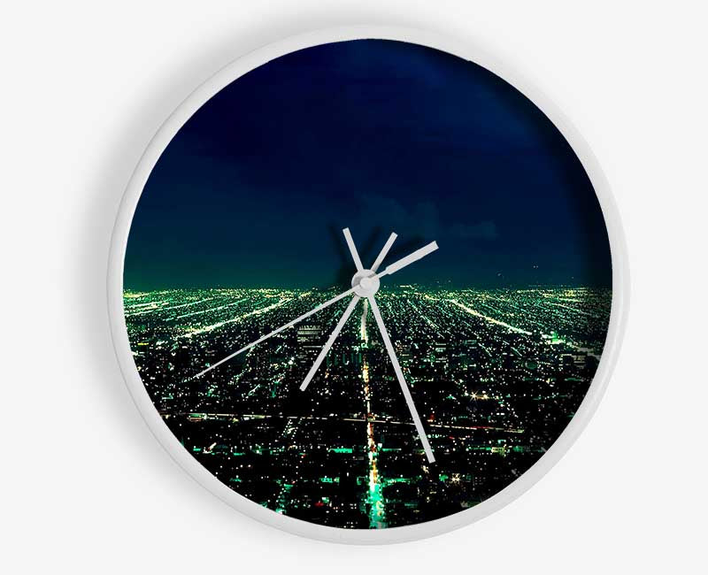 Aerial City View Clock - Wallart-Direct UK