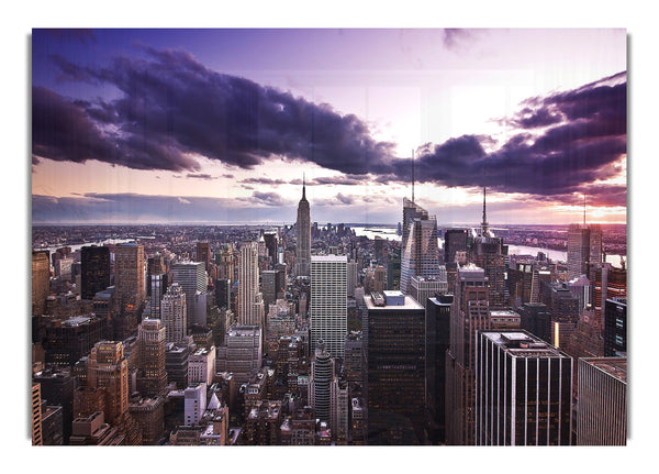 Aerial View Of New York City At Dusk