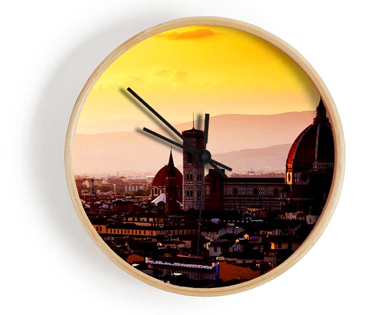 Ancient City Rooftops Clock - Wallart-Direct UK