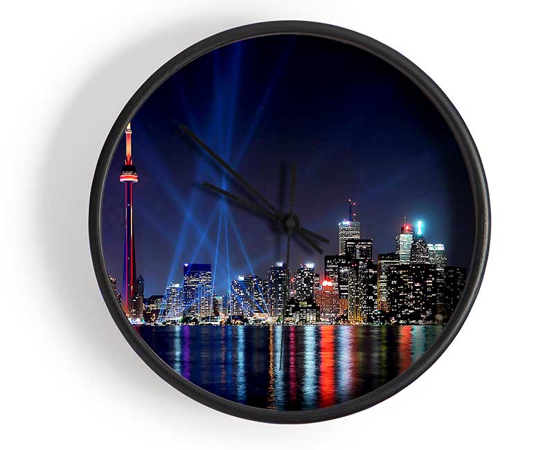 Auckland New Zealand Reflections Clock - Wallart-Direct UK