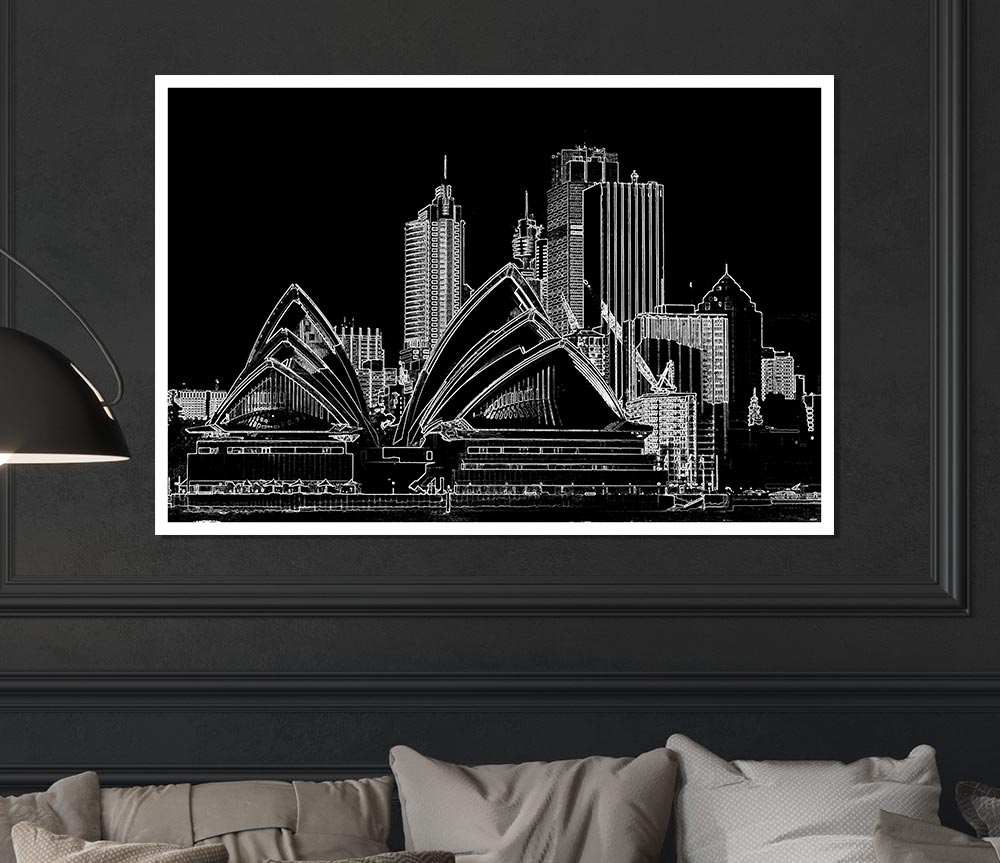 Australia Sydney Opera House Print Poster Wall Art