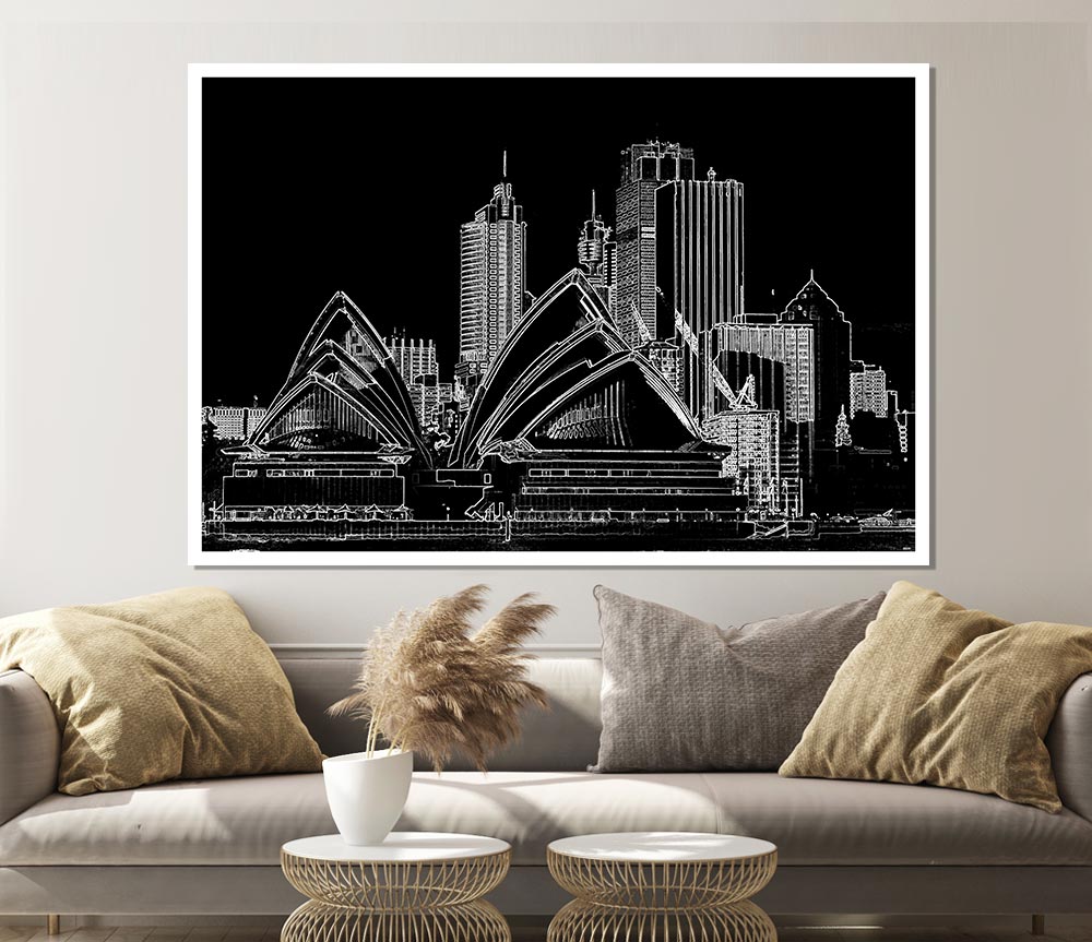 Australia Sydney Opera House Print Poster Wall Art