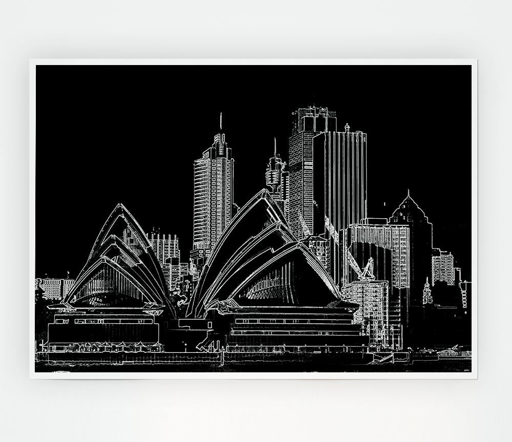 Australia Sydney Opera House Print Poster Wall Art