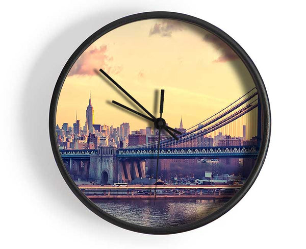 Bay Bridge New York Clock - Wallart-Direct UK