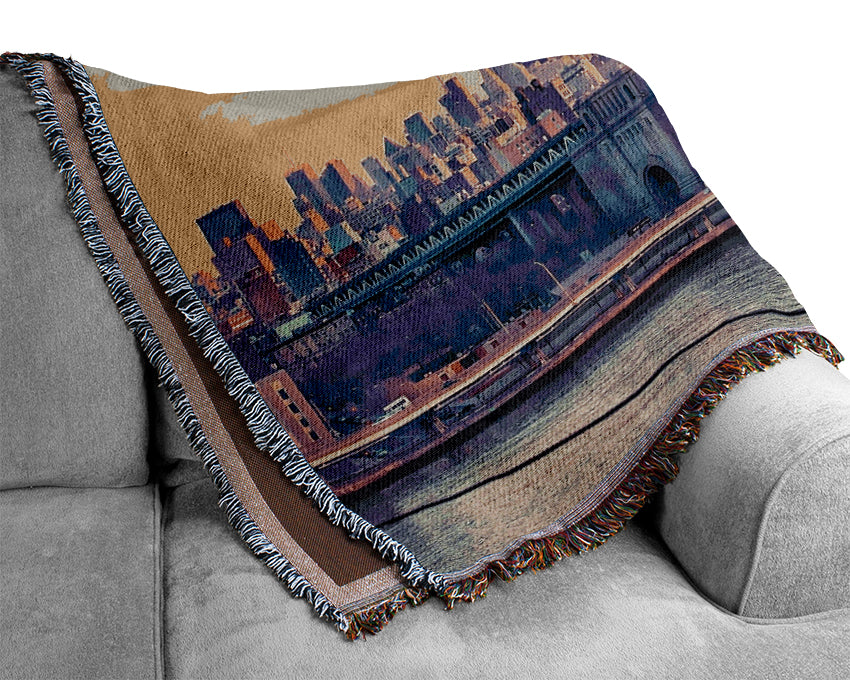 Bay Bridge New York Woven Blanket