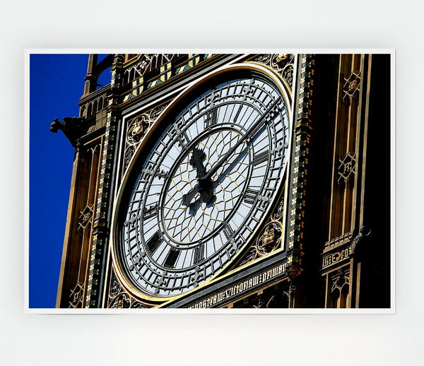 Big Ben Face Print Poster Wall Art