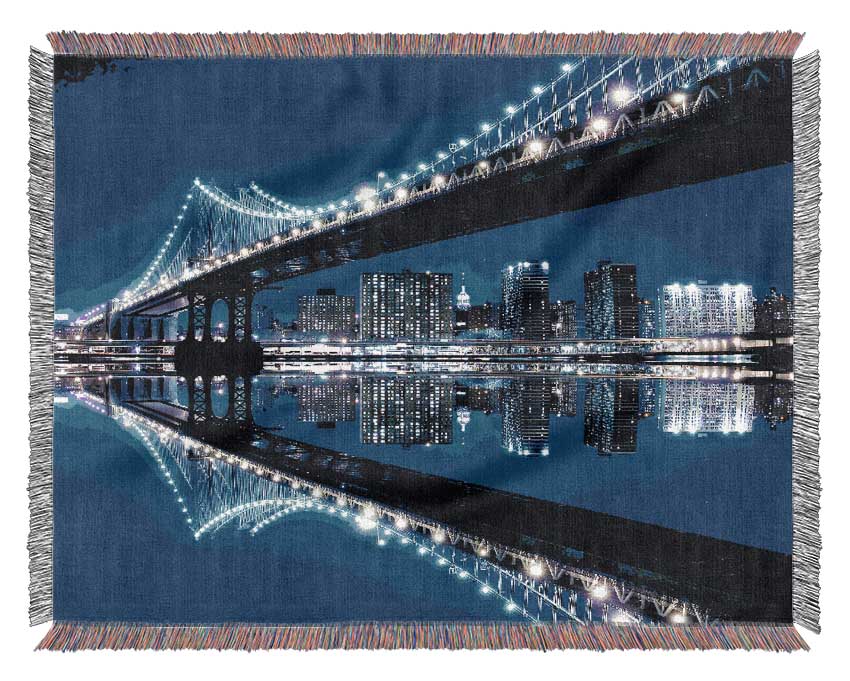 Blue Ice Bridge Woven Blanket