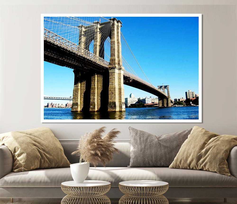 Brooklyn Bridge By Day Print Poster Wall Art