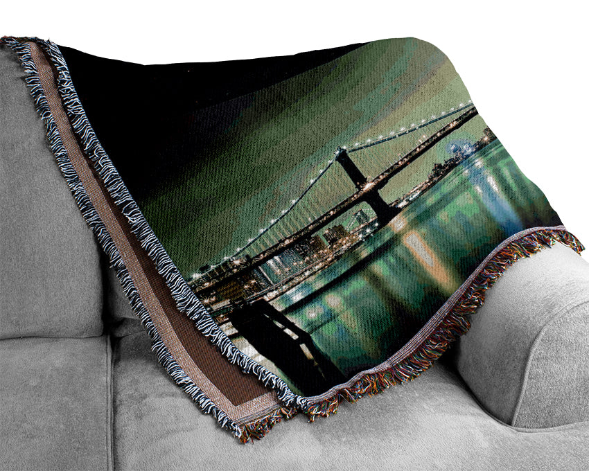 Brooklyn Bridge Nyc Woven Blanket