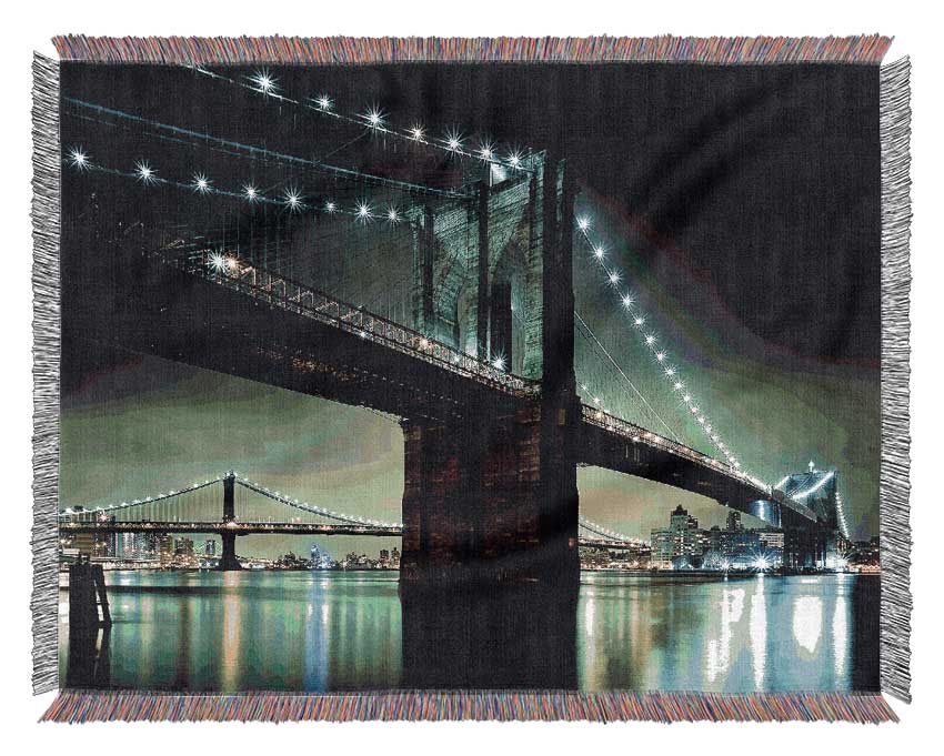 Brooklyn Bridge Nyc Woven Blanket