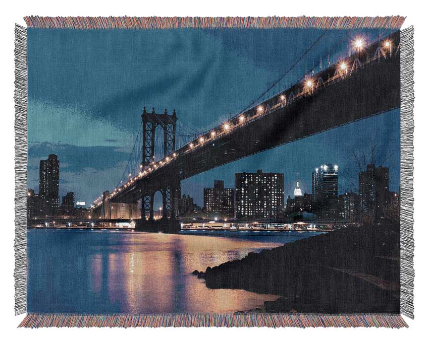 Brooklyn Bridge Peach Glow Woven Blanket