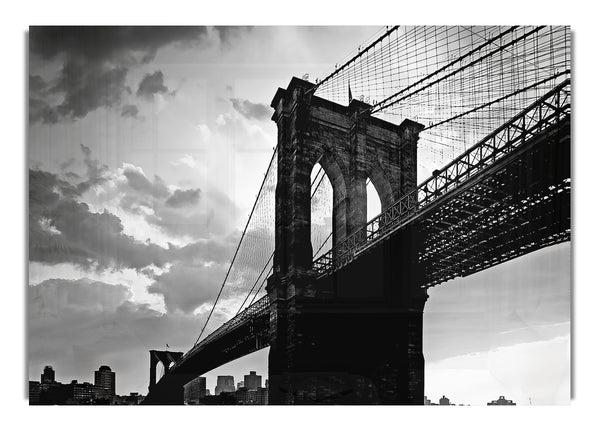 Brooklyn Bridge Sunset B~w