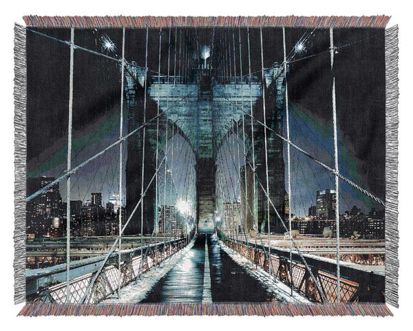 Brooklyn Bridge Walkway Woven Blanket