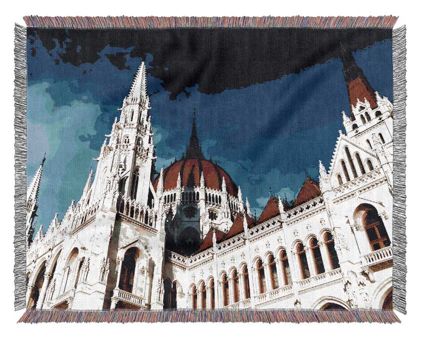 Budapest Hungary Woven Blanket