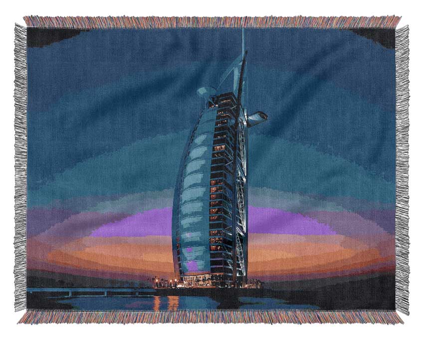 Burj Al Arab Dubai Uae Woven Blanket