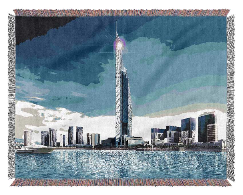 Burj Dubai Skyscraper Woven Blanket