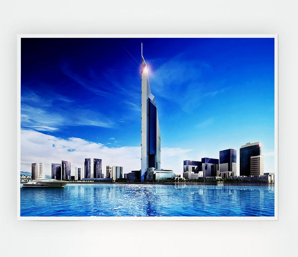 Burj Dubai Skyscraper Print Poster Wall Art