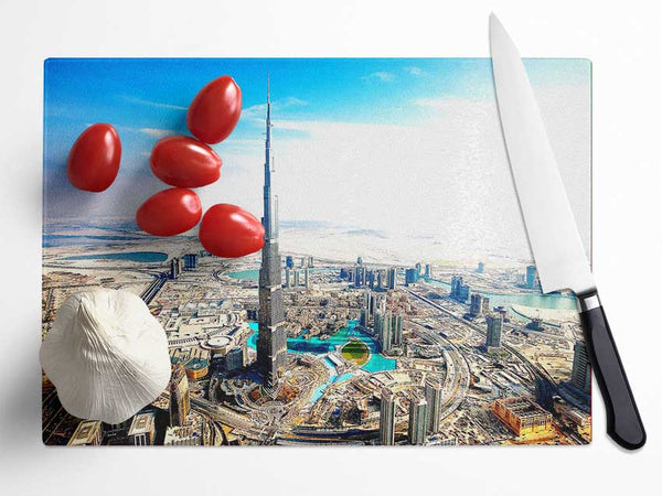 Burj Khalifa Aka Burj Dubai Glass Chopping Board