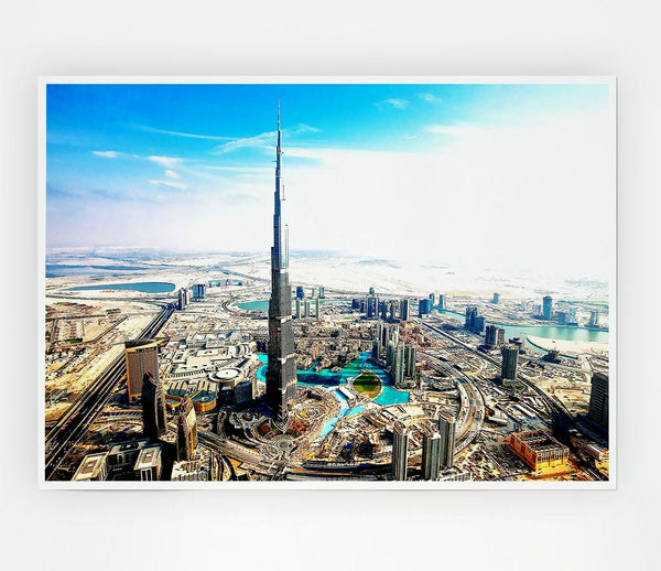 Burj Khalifa Aka Burj Dubai Print Poster Wall Art