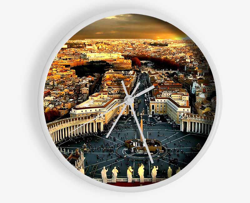 Catholic Church Vatican Clock - Wallart-Direct UK