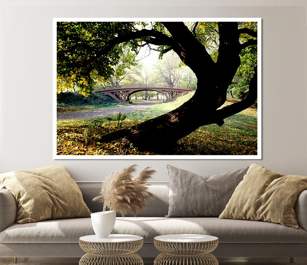 Central Park Bridge New York City Print Poster Wall Art