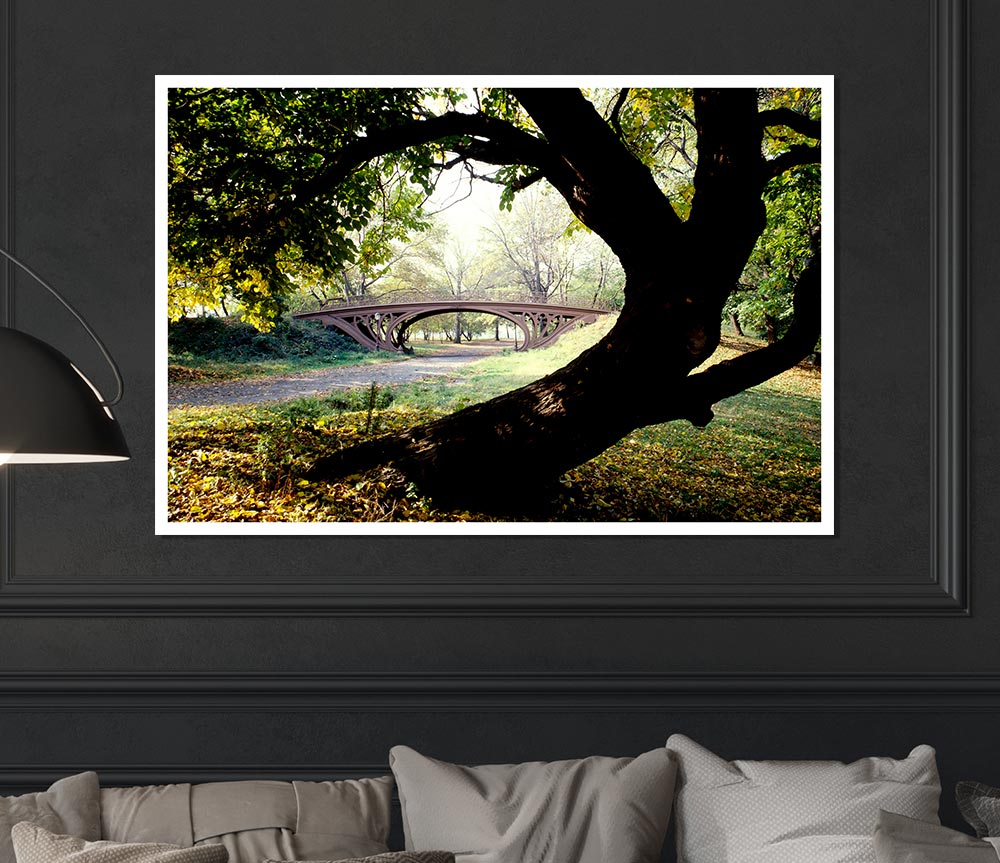 Central Park Bridge New York City Print Poster Wall Art