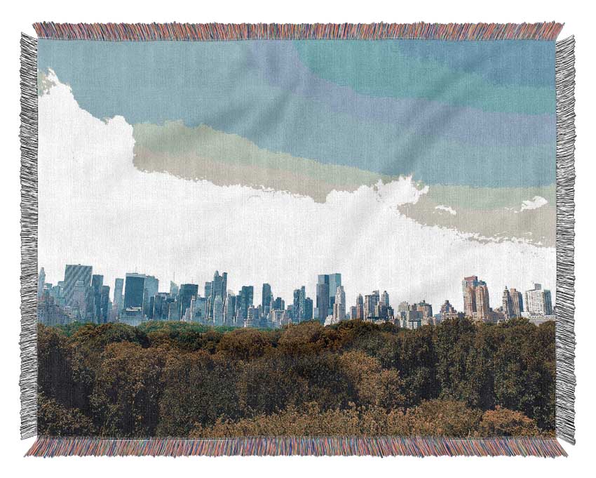 Central Park New York City Woven Blanket