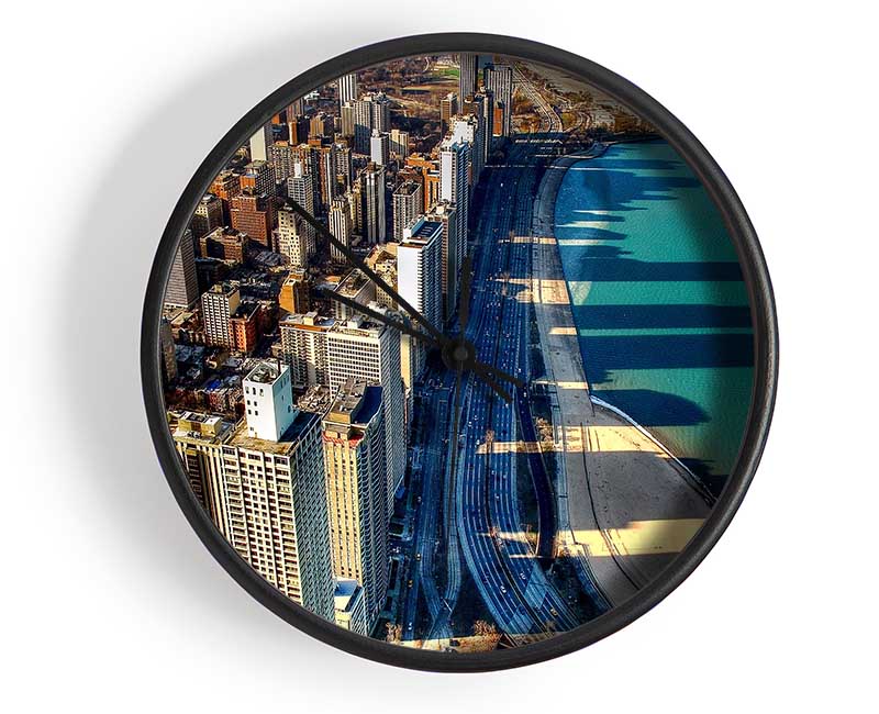 Chicago Beach Clock - Wallart-Direct UK