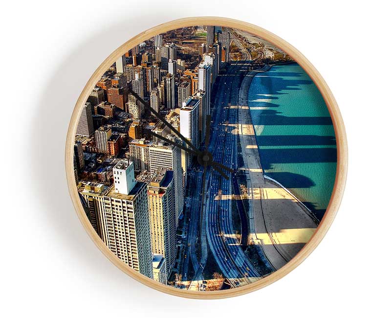 Chicago Beach Clock - Wallart-Direct UK