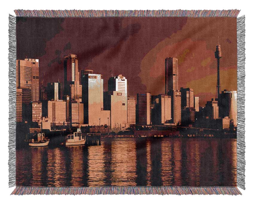 Chicago Brown Woven Blanket