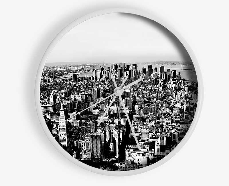 Chicago Distance B n W Clock - Wallart-Direct UK