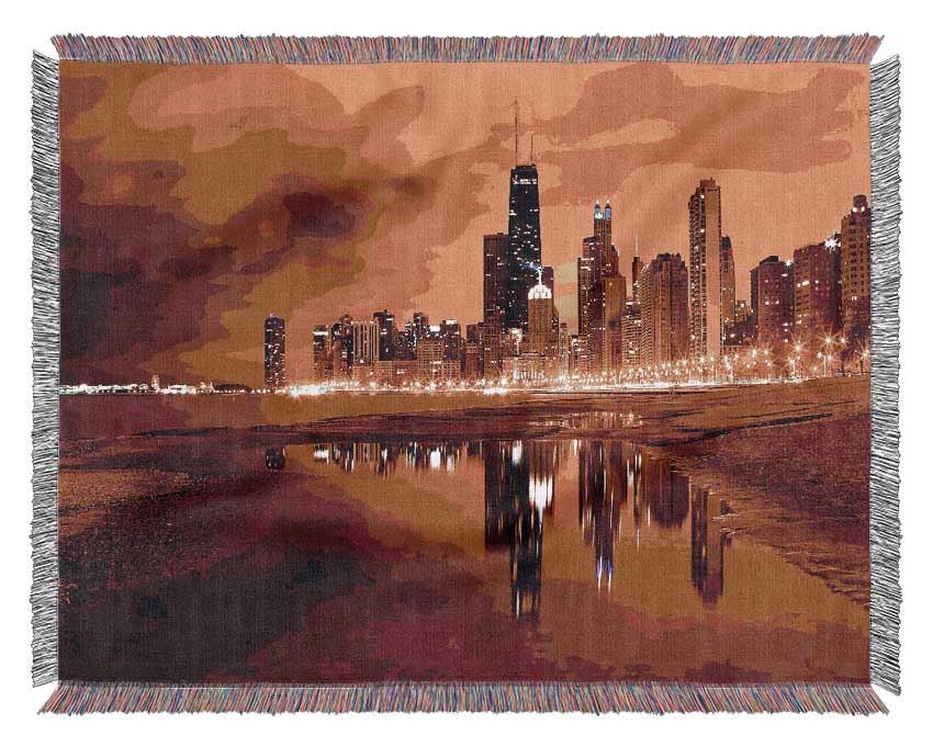 Chicago Late Evening Woven Blanket