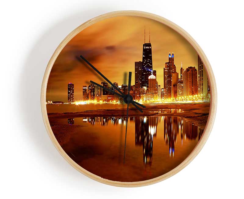 Chicago Late Evening Clock - Wallart-Direct UK