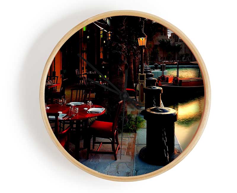 Waterway Cafes Clock - Wallart-Direct UK