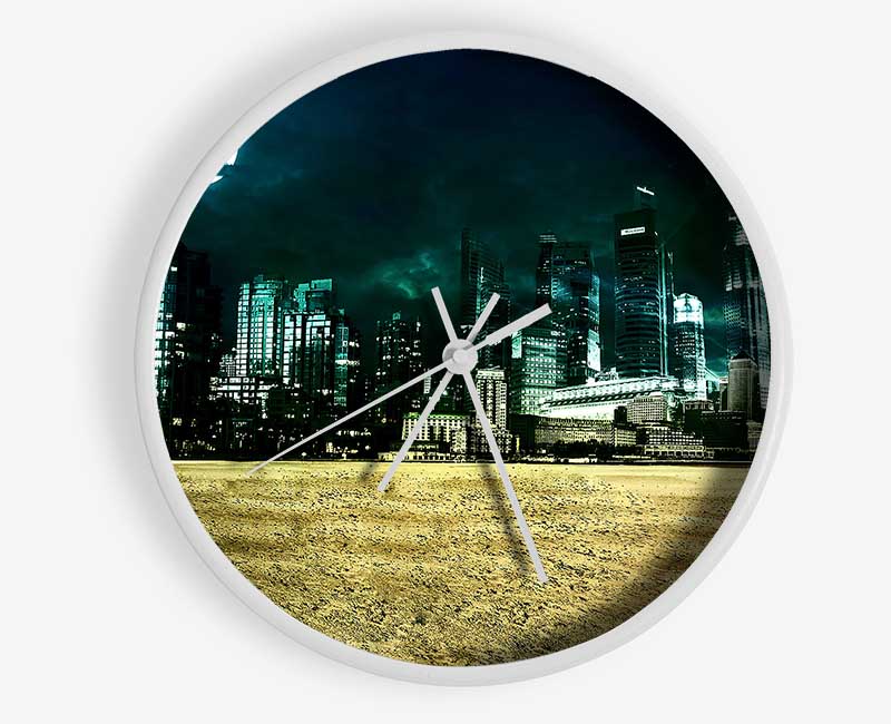 City Night Moonlight Clock - Wallart-Direct UK