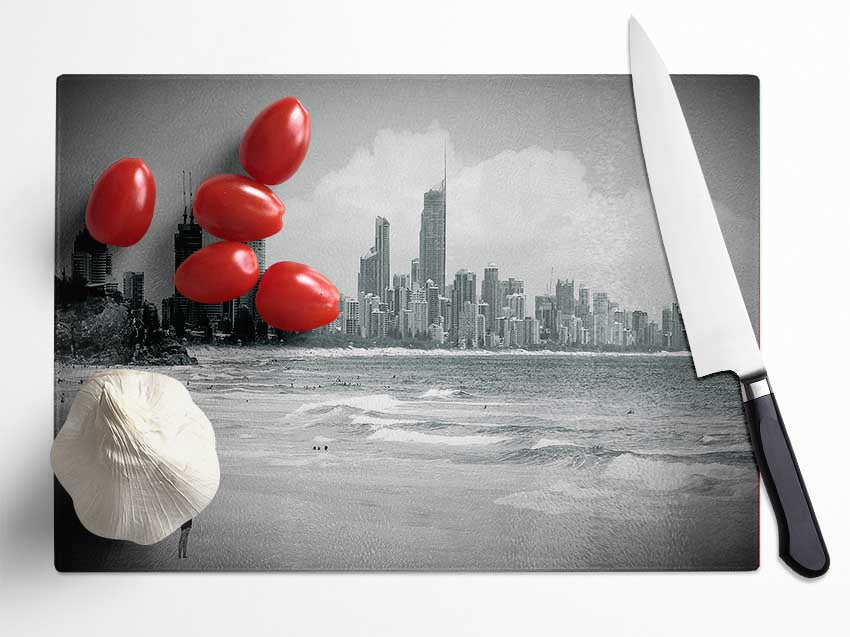 City Beach Glass Chopping Board