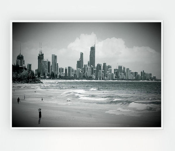 City Beach Print Poster Wall Art