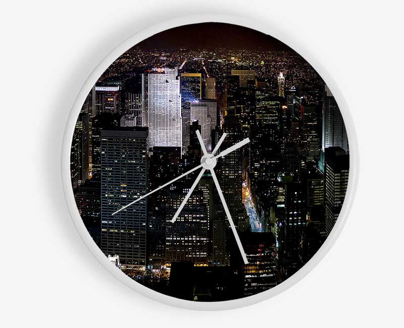 City Building Block Nights Clock - Wallart-Direct UK