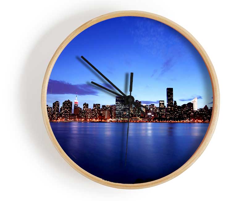 City By Moonlight Clock - Wallart-Direct UK