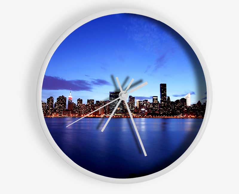 City By Moonlight Clock - Wallart-Direct UK