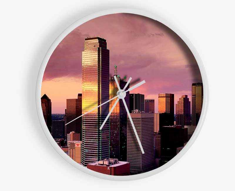 City By Sunrise Clock - Wallart-Direct UK